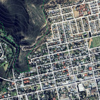 Close-up detail of the Montagu Aerial map print, showing the fine line work and quality of the full-size print.