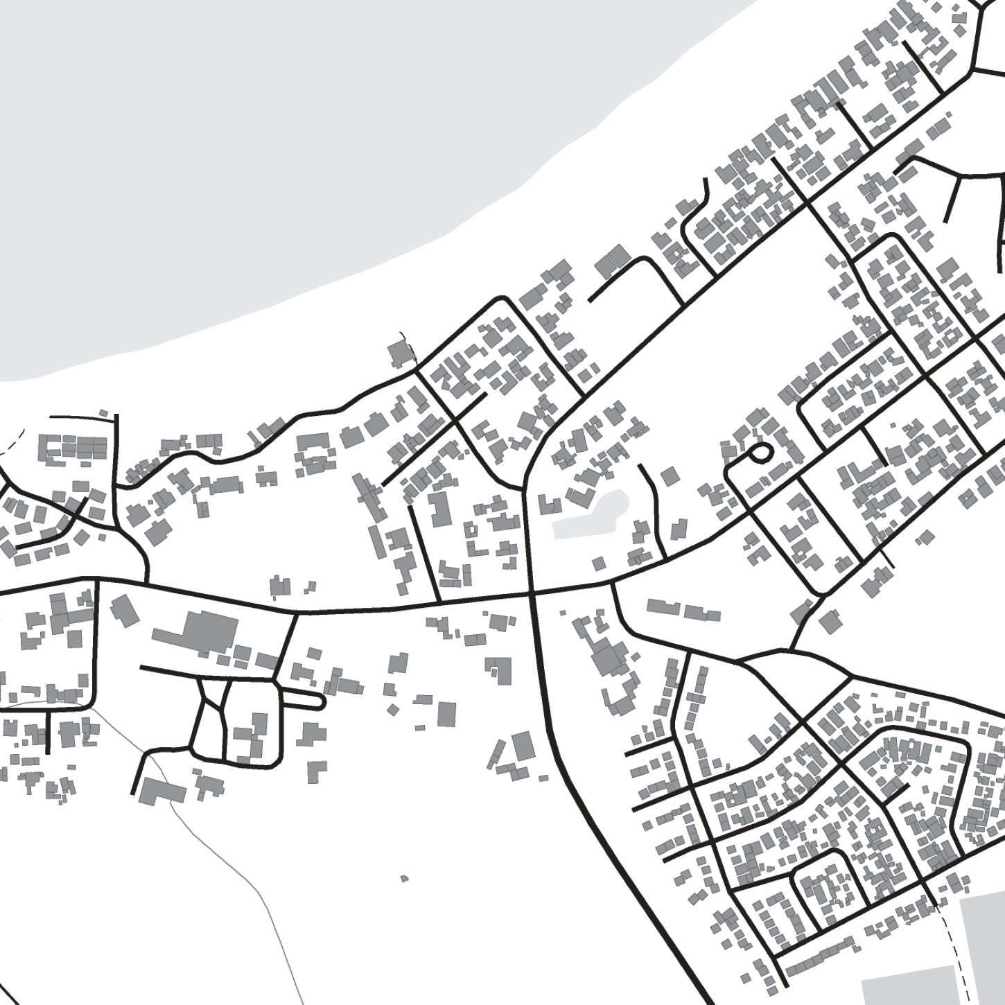 Close-up detail of the Paternoster Mono map print, showing the fine line work and quality of the full-size print