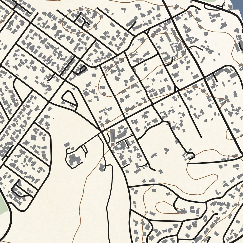 Close-up detail of the Port Alfred Classic map print, showing the fine line work and quality of the full-size print.