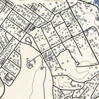 Close-up detail of the Port Alfred Classic map print, showing the fine line work and quality of the full-size print.