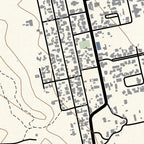 Close-up detail of the Prince Albert Classic map print, showing the fine line work and quality of the full-size print