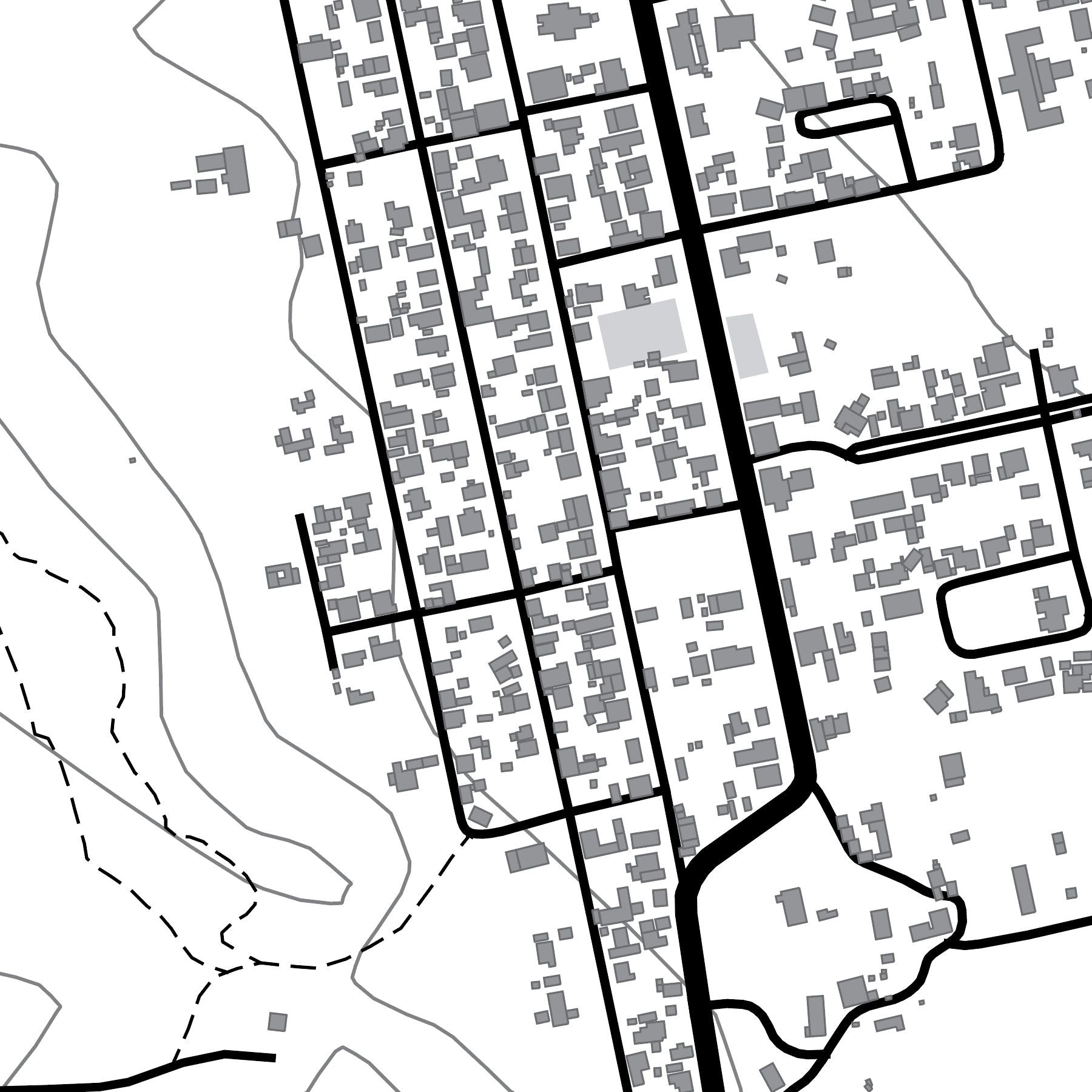 Close-up detail of the Prince Albert Mono map print, showing the fine line work and quality of the full-size print