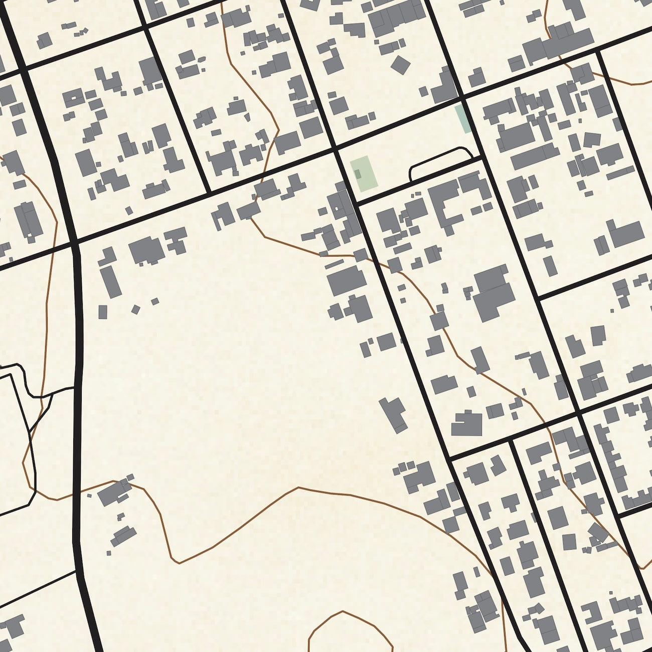 Close-up detail of the Riebeek-Kasteel Classic map print, showing the fine line work and quality of the full-size print