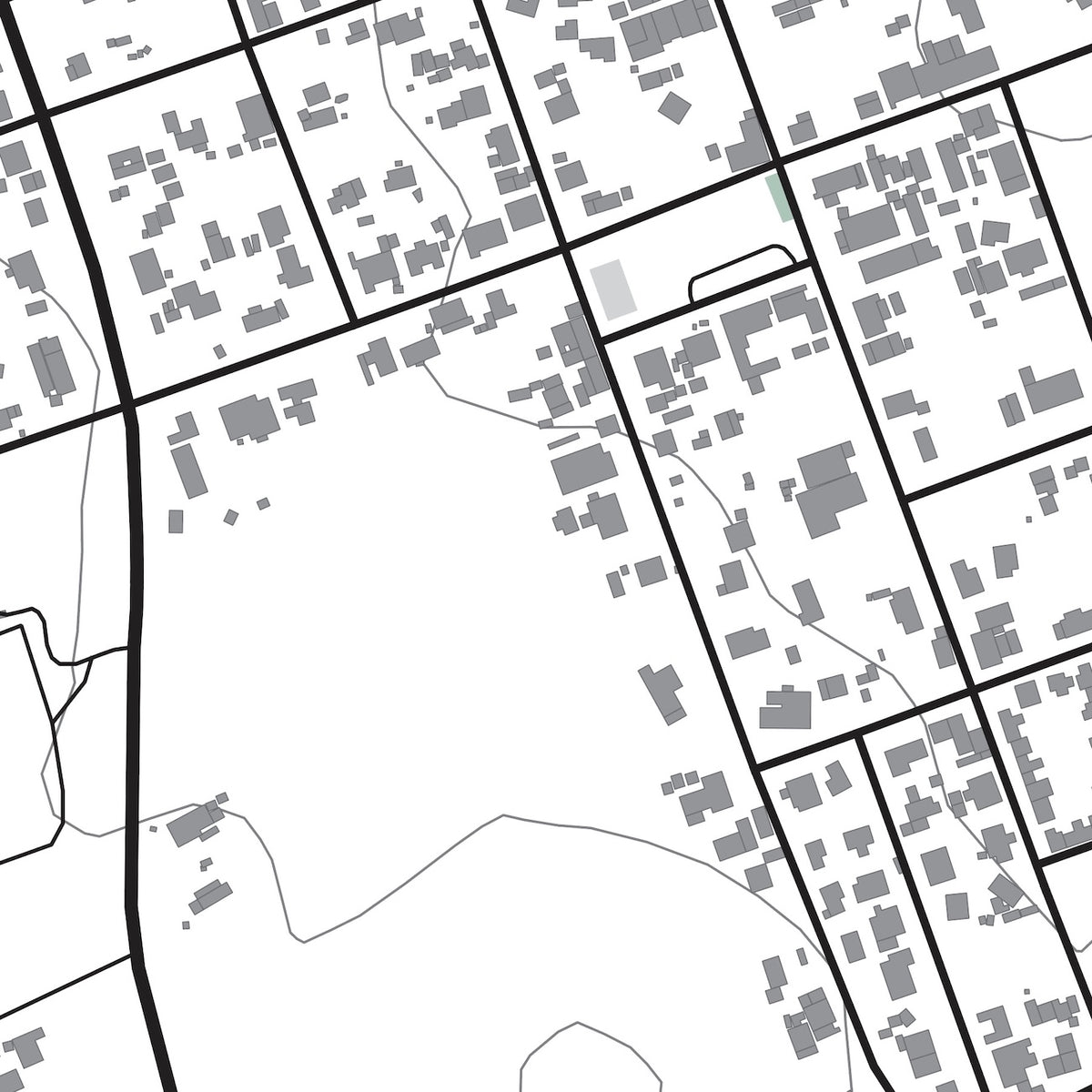Close-up detail of the Riebeek-Kasteel Mono map print, showing the fine line work and quality of the full-size print