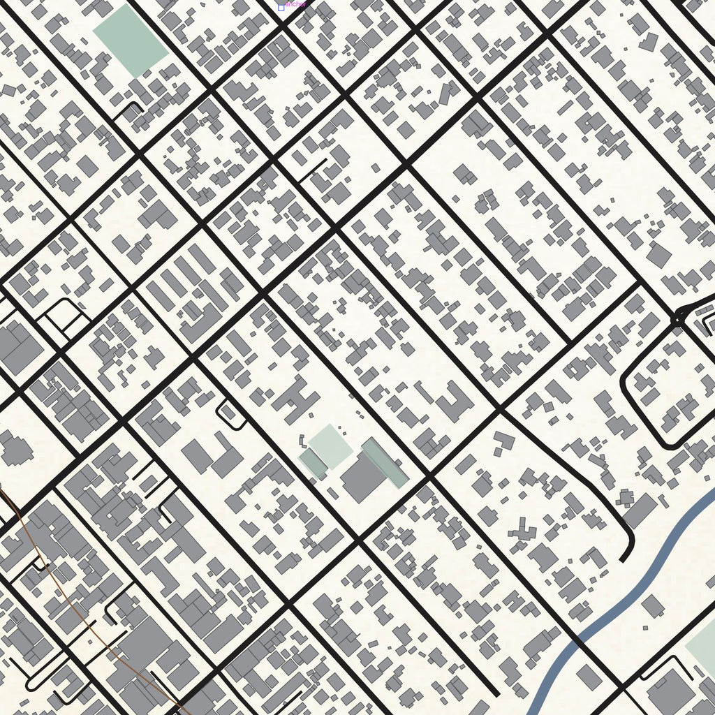 Close-up detail of the Robertson Classic map print, showing the fine line work and quality of the full-size print