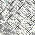 Close-up detail of the Robertson Classic map print, showing the fine line work and quality of the full-size print