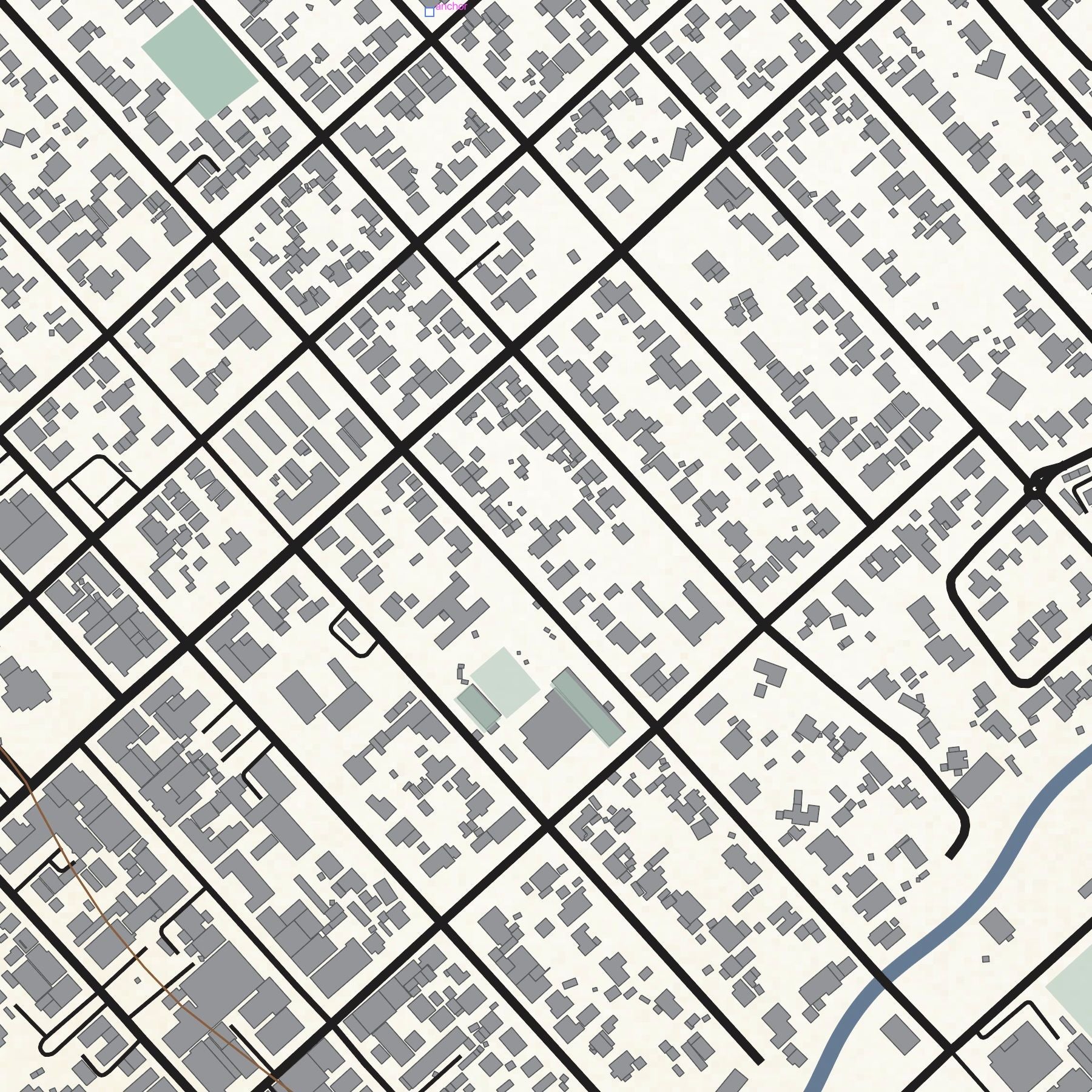 Close-up detail of the Robertson Classic map print, showing the fine line work and quality of the full-size print