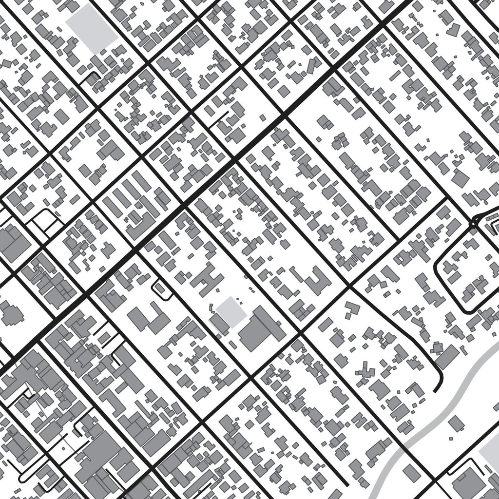 Close-up detail of the Robertson Mono map print, showing the fine line work and quality of the full-size print