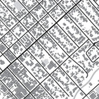 Close-up detail of the Robertson Mono map print, showing the fine line work and quality of the full-size print