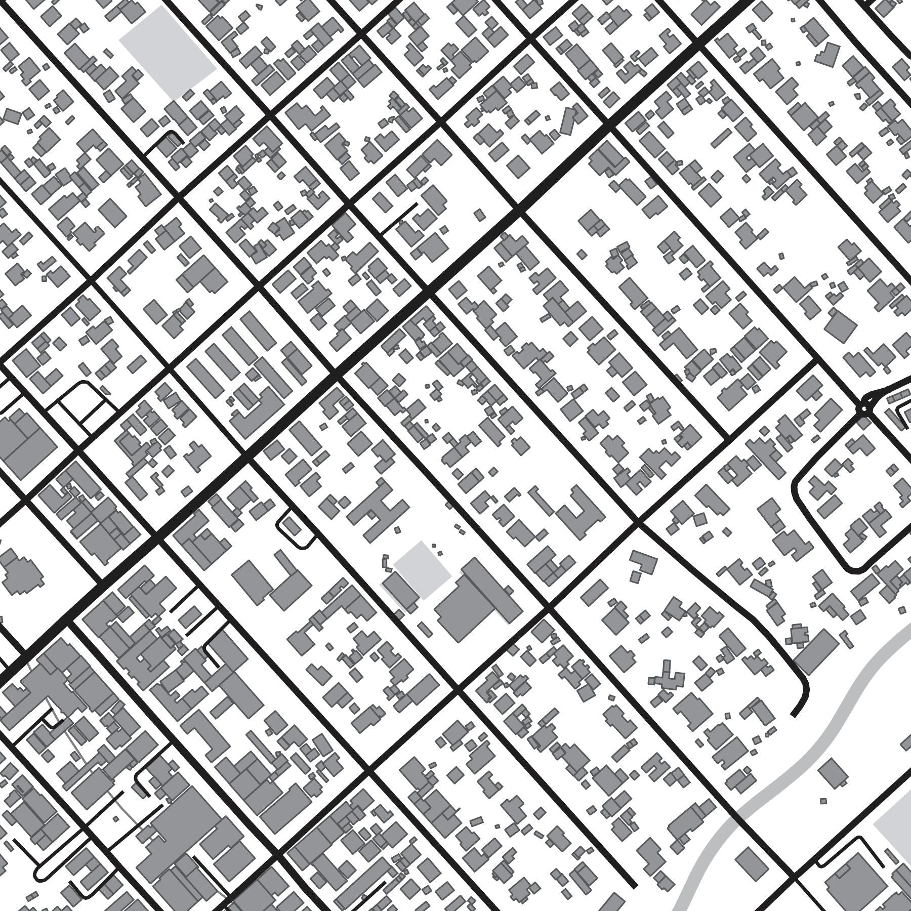 Close-up detail of the Robertson Mono map print, showing the fine line work and quality of the full-size print