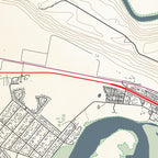 Close-up detail of the Sedgefield Classic map print, showing the fine line work and quality of the full-size print.
