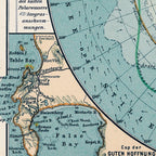 Detail of Perthes' 1906 South Polar map showing its inset of the Cape Peninsula, with Table Bay and False Bay