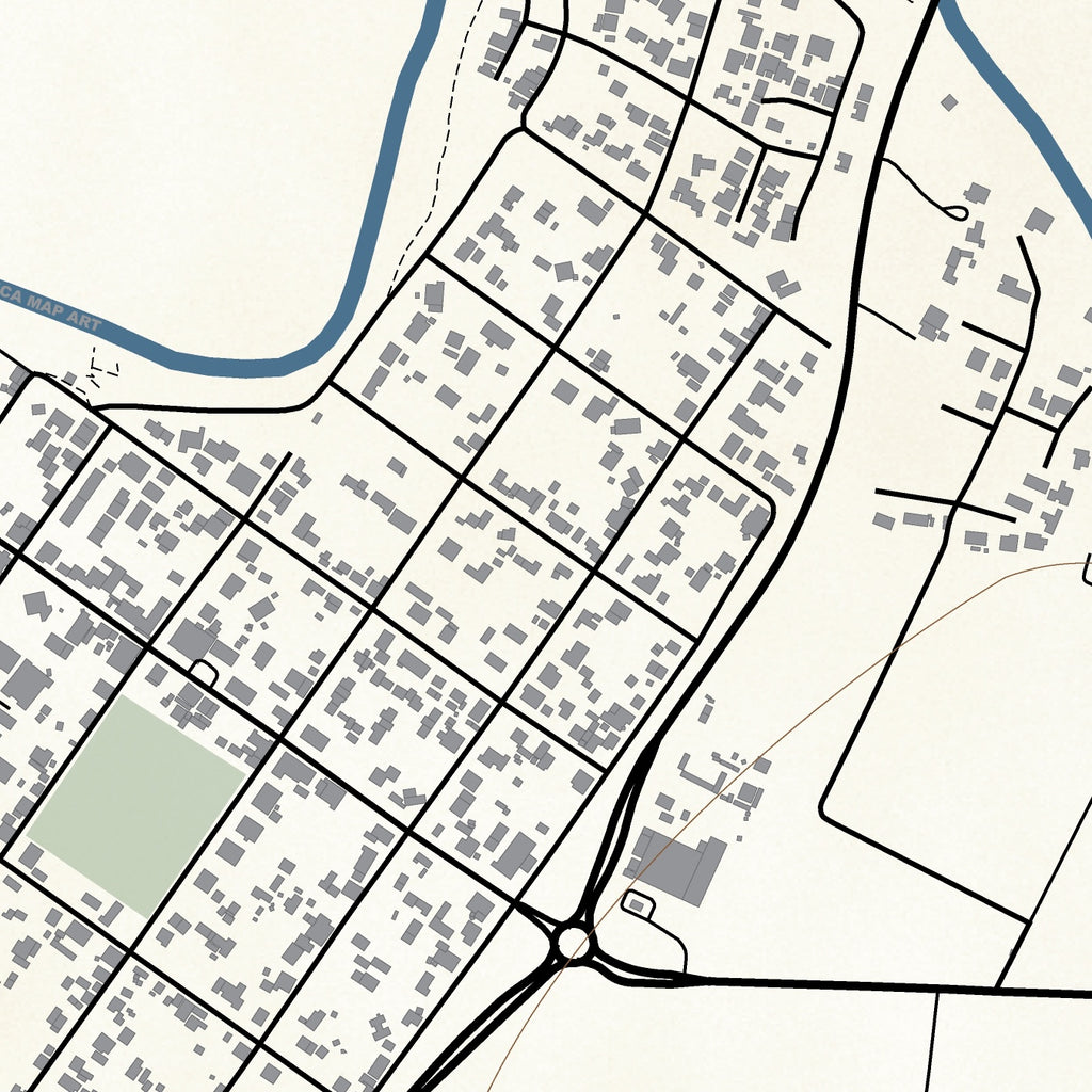 Close-up detail of the Stanford Classic map print, showing the fine line work and quality of the full-size print