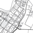Close-up detail of the Stanford Mono map print, showing the fine line work and quality of the full-size print