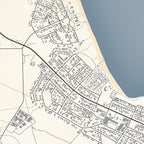 Close-up detail of the Struisbaai Classic map print, showing the fine line work and quality of the full-size print.