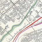 Close-up detail of the Swellendam Classic map print, showing the fine line work and quality of the full-size print.