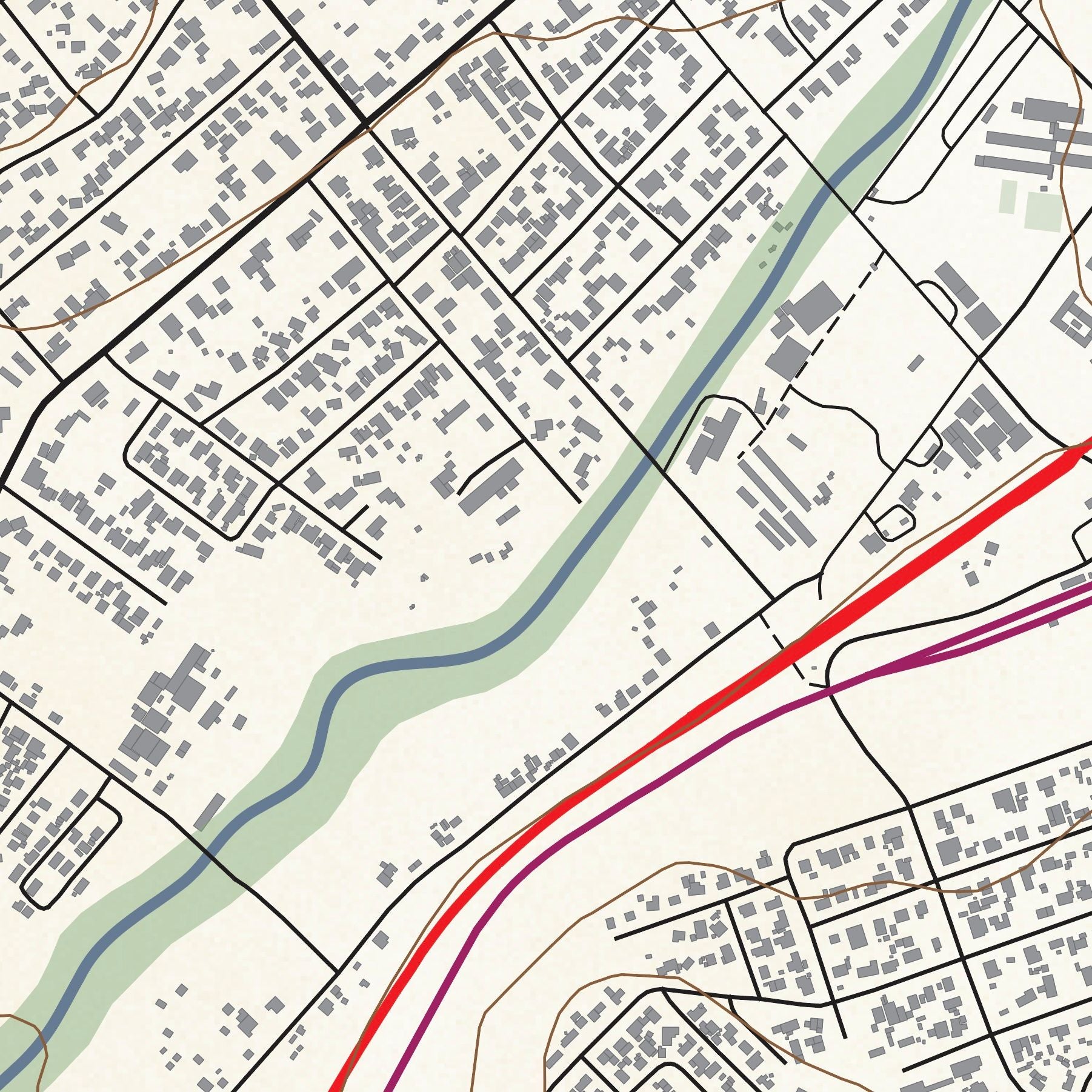 Close-up detail of the Swellendam Classic map print, showing the fine line work and quality of the full-size print.