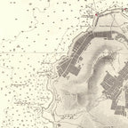 Close-up detail of the 1966 Admiralty chart of Table Bay reproduction print, showing Green Point and Sea Point around Signal Hill, with the harbour breakwater
