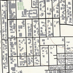 Close-up detail of the Tulbagh Classic map print, showing the fine line work and quality of the full-size print